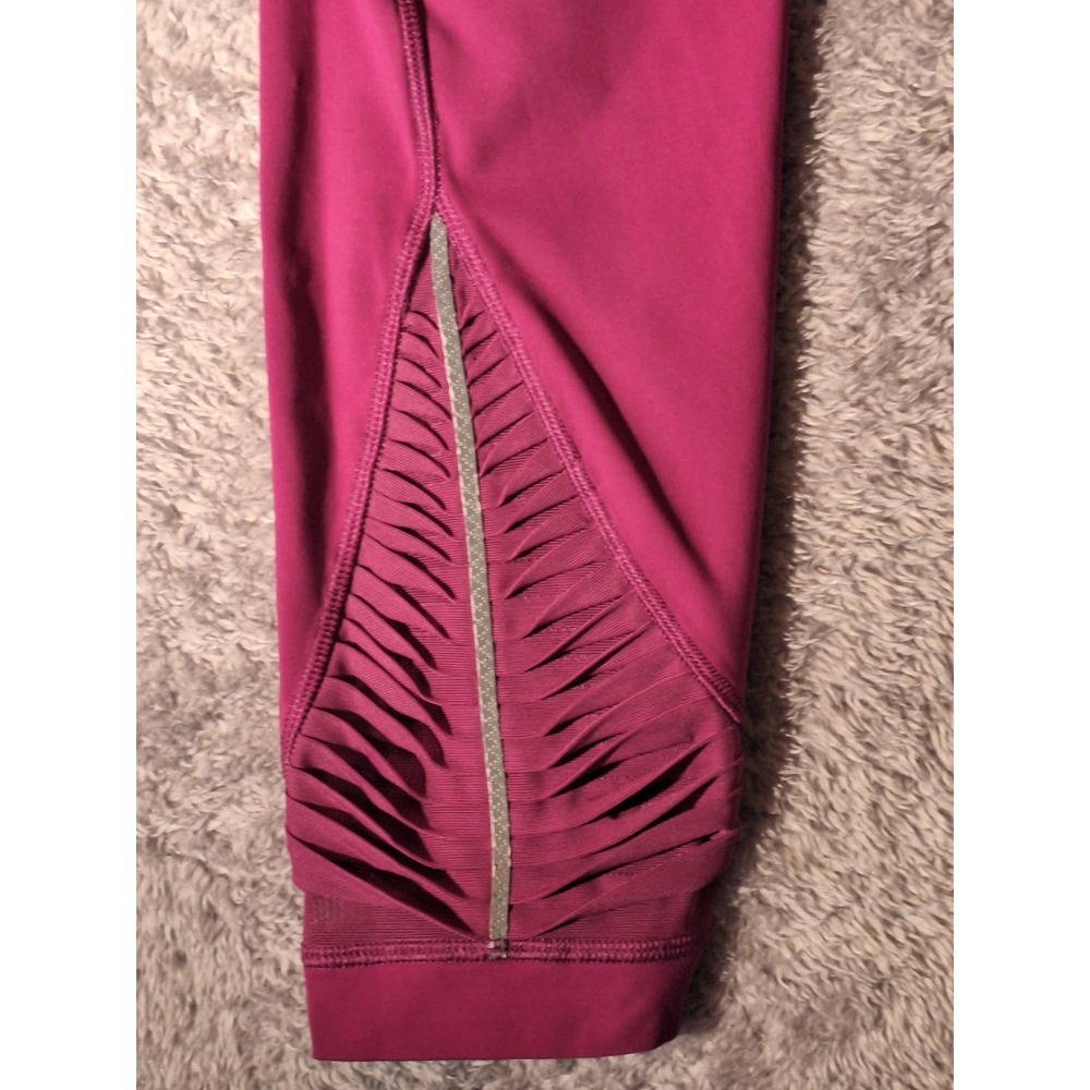 Lululemon Athletica Womens Purple Crop Leggings High Rise Side Pockets, Leggings - Picture 9 of 9